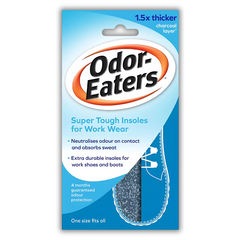 Odor-Eaters Super Tough Insoles Absorbs Sweat Shoes Boots Charcoal Layer