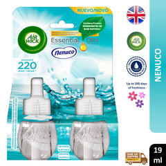 Air Wick Plug In Refill Twin Oil Home Air Freshener Nenuco Fragrance 19ml