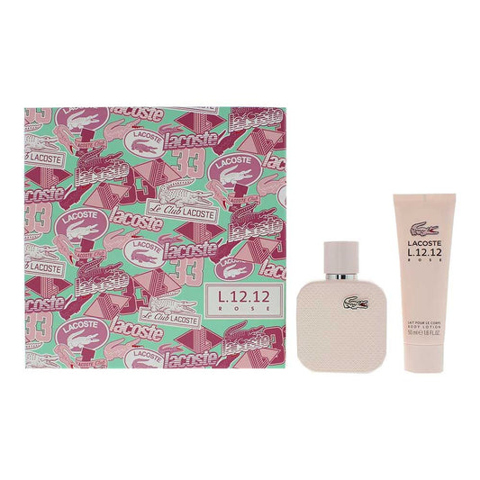 Lacoste Eau De Lacoste L.12.12 Rose 2 Piece Gift Set