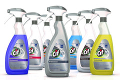 Cif 4 In 1 Washroom Cleaner Spray Disinfectant Descaler Deodoriser 750ml