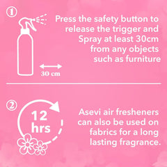 Asevi Home Room Air And Fabric Freshener White Jasmine Fragrance Spray 400ml