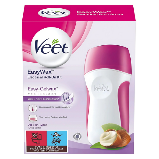 Veet Easy Wax Electrical Roll On Kit Gelwax Legs Bikini Underarms Hair Removal