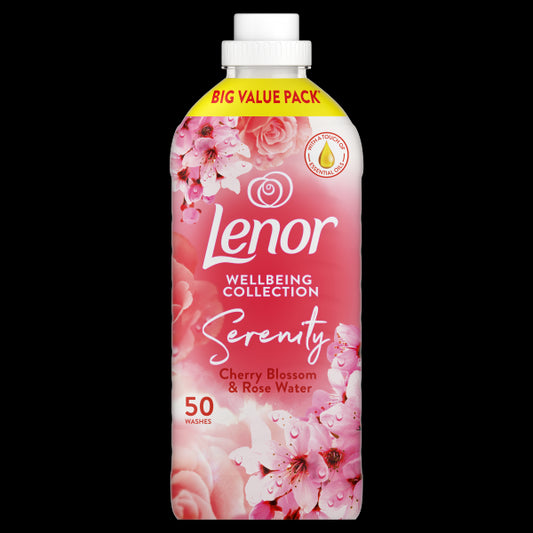 Lenor Fabric Conditioner Cherry Blossom Rose Water Wellbeing Collection Serenity