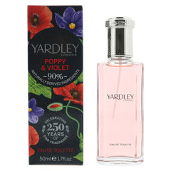 Yardley Poppy and Violet Eau de Toilette 50ml Womens Fragrance Spray