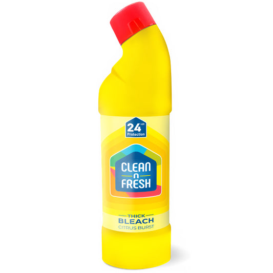 Clean N Fresh Citrus Burst Thick Bleach 99.9% Bacteria Germs Burst-Citrus 750ml