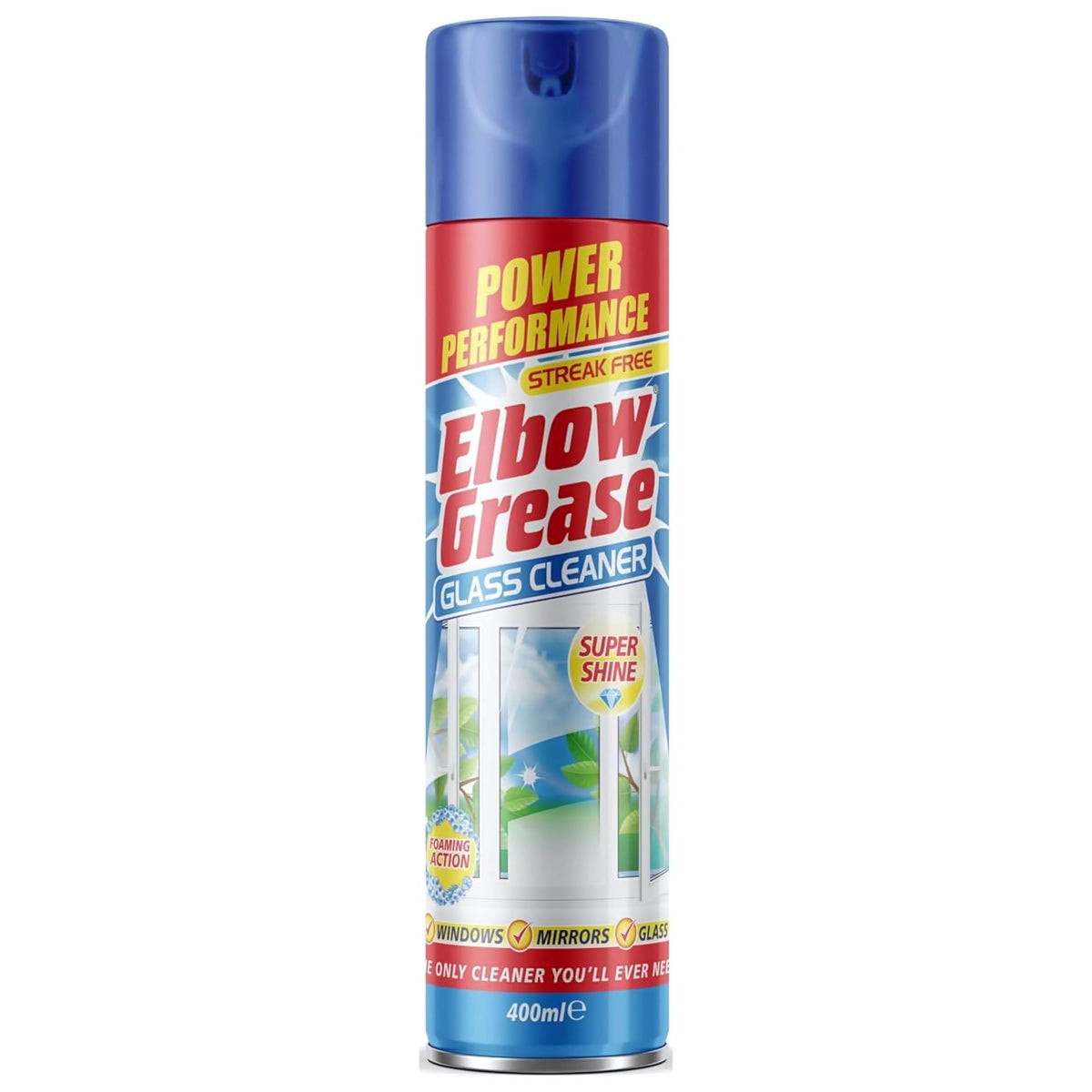 Elbow Grease Glass Cleaner Window Mirror Cleaning Spray Dirt Remover 400ml