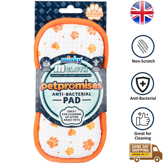 Minky Anti-Bacterial Petpromises Microfibre Pad For Cleaning Board Door Bowl