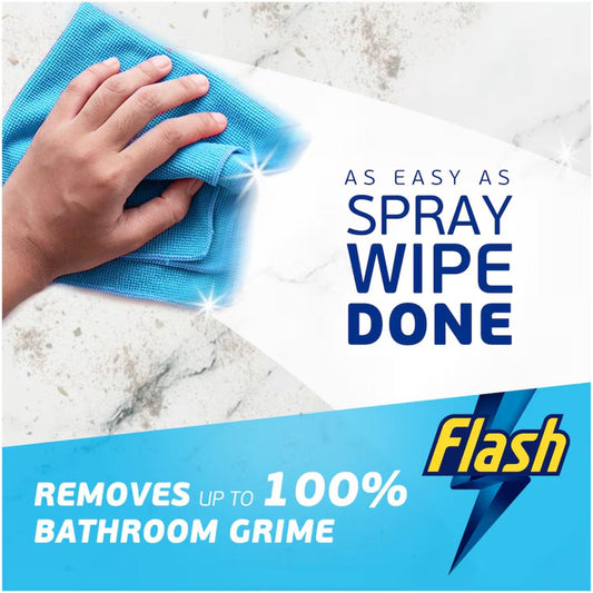 Flash Spray Wipe Done White Blossom Removes Bathroom Grime Anti-Bac Spray 800ml