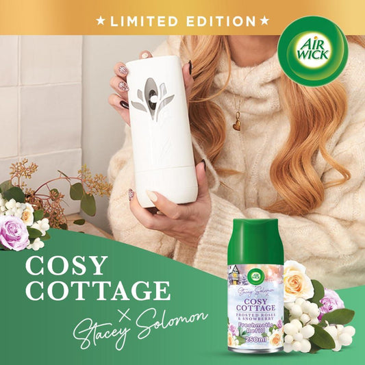 Air Wick Cosy Cottage Air Freshener Spray Reed Diffuser Frosted Roses Snowberry