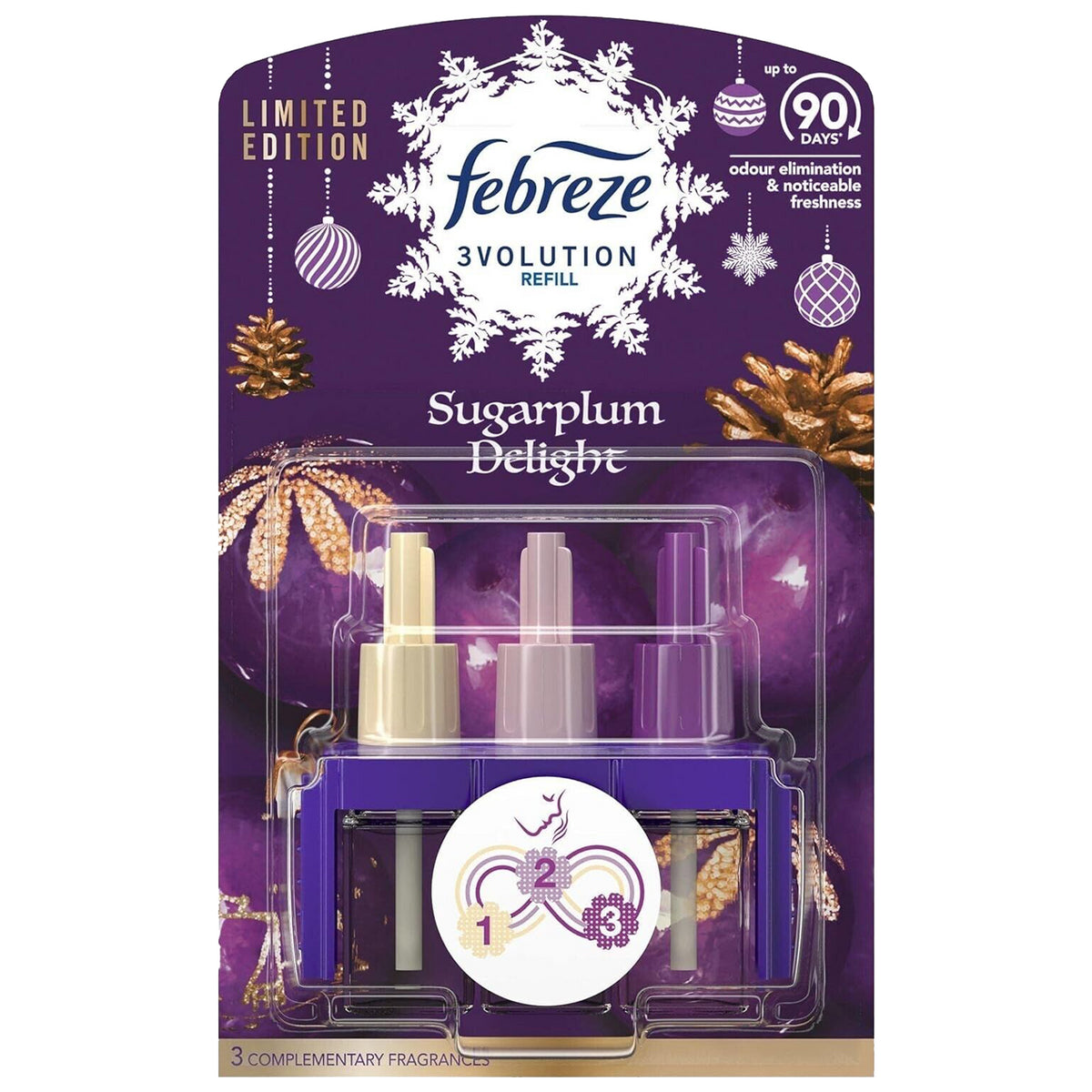 Ambi Pur 3Volution Refills Home Air Freshener Plug In Sugar Plum Delight 20ml