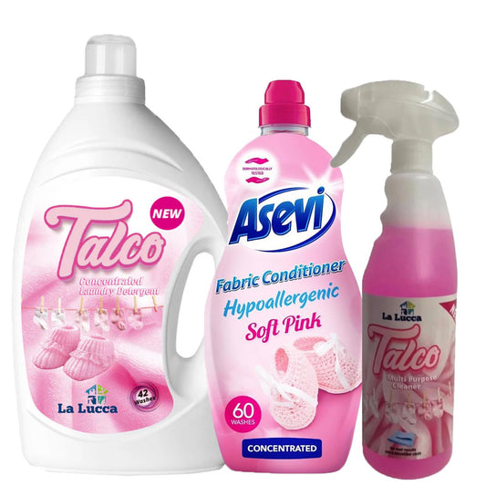 La Lucca Talco Laundry Detergent Multi Purpose Cleaner Asevi Fabric Conditioner