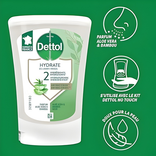 Dettol No-Touch Hand Wash Refill 250ml - Aloe Vera & Bamboo - Antibacterial Hand Soap