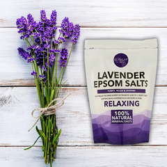 Elysium Spa Epsom Salts Lavender Relaxing For Body Care Muscle Relaxation 450G