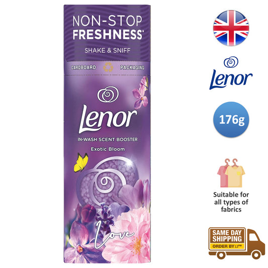 Lenor In Wash Scent Booster Beads Non-Stop Laundry Freshness Exotic Bloom 176G