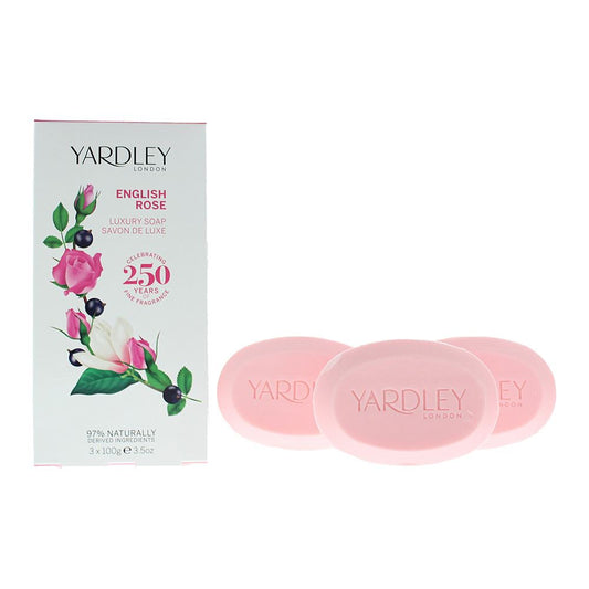 Yardley London English Rose 3 Piece Gift Set: 3 x Soap 100g