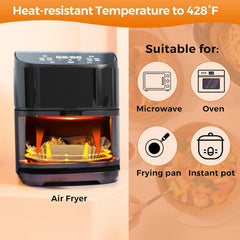 Air Fryer Disposable Non-Stick Baking Steamer Liner Paper Parchment Square 50Pcs