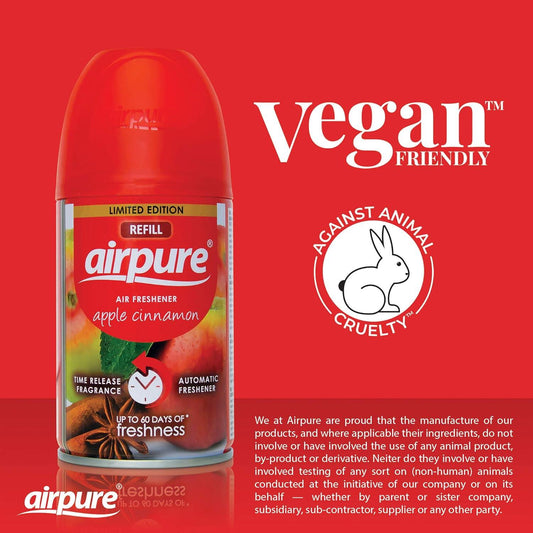 Airpure Air Freshener Refill Home Room Fragrance Spray Apple Cinnamon 250ml
