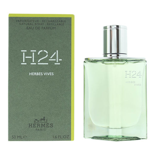 Hermes H24 Herbes Vives Rechargeable Eau de Parfum 50ml Mens Fragrance Spray