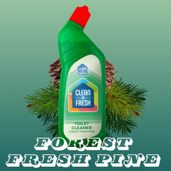 Clean N Fresh Toilet Cleaner Forest Fresh Pine Sparkling Finish 750ml Clingsbowl