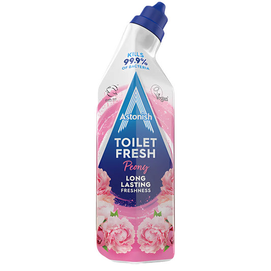 Astonish Toilet Fresh Gel Peony Long Lasting Freshnes 750ml Kills Bacteria Clean