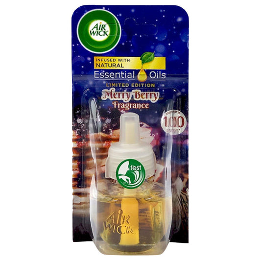 Air Wick Plug In Refill Scented Oil Air Freshener Merry Berry Fragrance 19ml