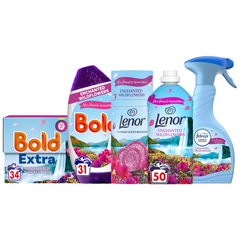 Enchanted Wildflower Scent Laundry Detergent Fabric Conditioner Freshener Bundle