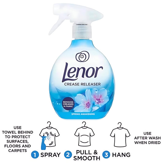 Lenor Fabric Cloth Remove Crease Releaser Spray Spring Awakening Fragrance 500ml