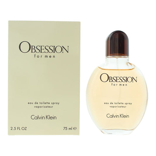 Calvin Klein Obsession For Men Eau de Toilette 75ml Mens Fragrance Spray