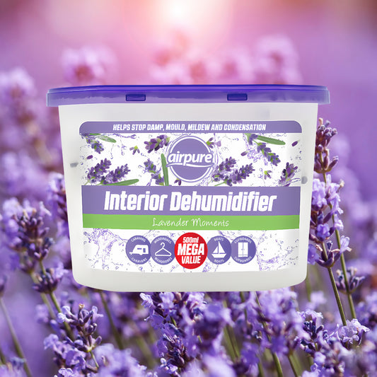 Airpure Interior Dehumidifier Damp Moisture Mould Remover Lavender Moments 500ml