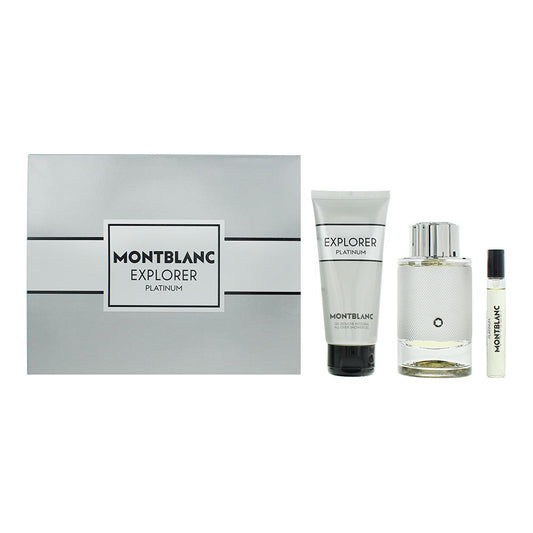 Montblanc Explorer Platinum 3 Piece Gift Set