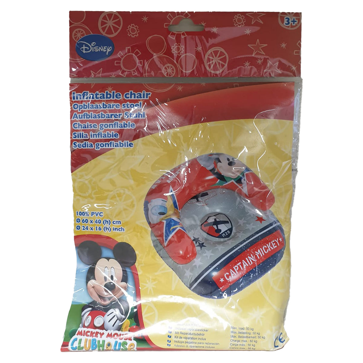 Disney Children Inflatable Chair Mickey Mouse Clubhouse Indoor Outdoor Use