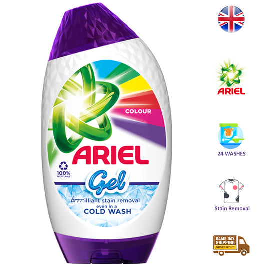 Ariel Colour Laundry Detergent Washing Liquid Gel Stain Remover 24 Washes