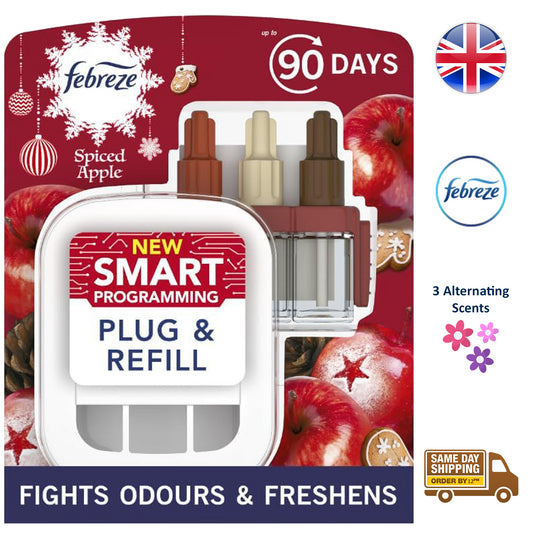 Febreze 3Volution Air Freshener Plug In Refills Room Diffuser Spiced Apple