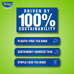 Tetley Tea Green Tea Bags Pure Green Individually Wrapped Sachets