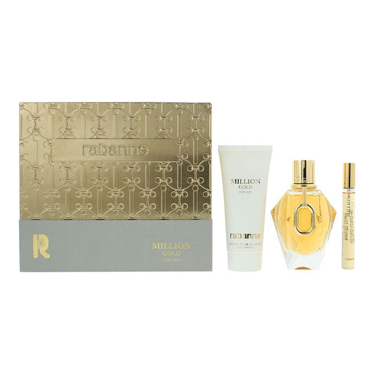 Paco Rabanne Million Gold 3 Piece Gift Set