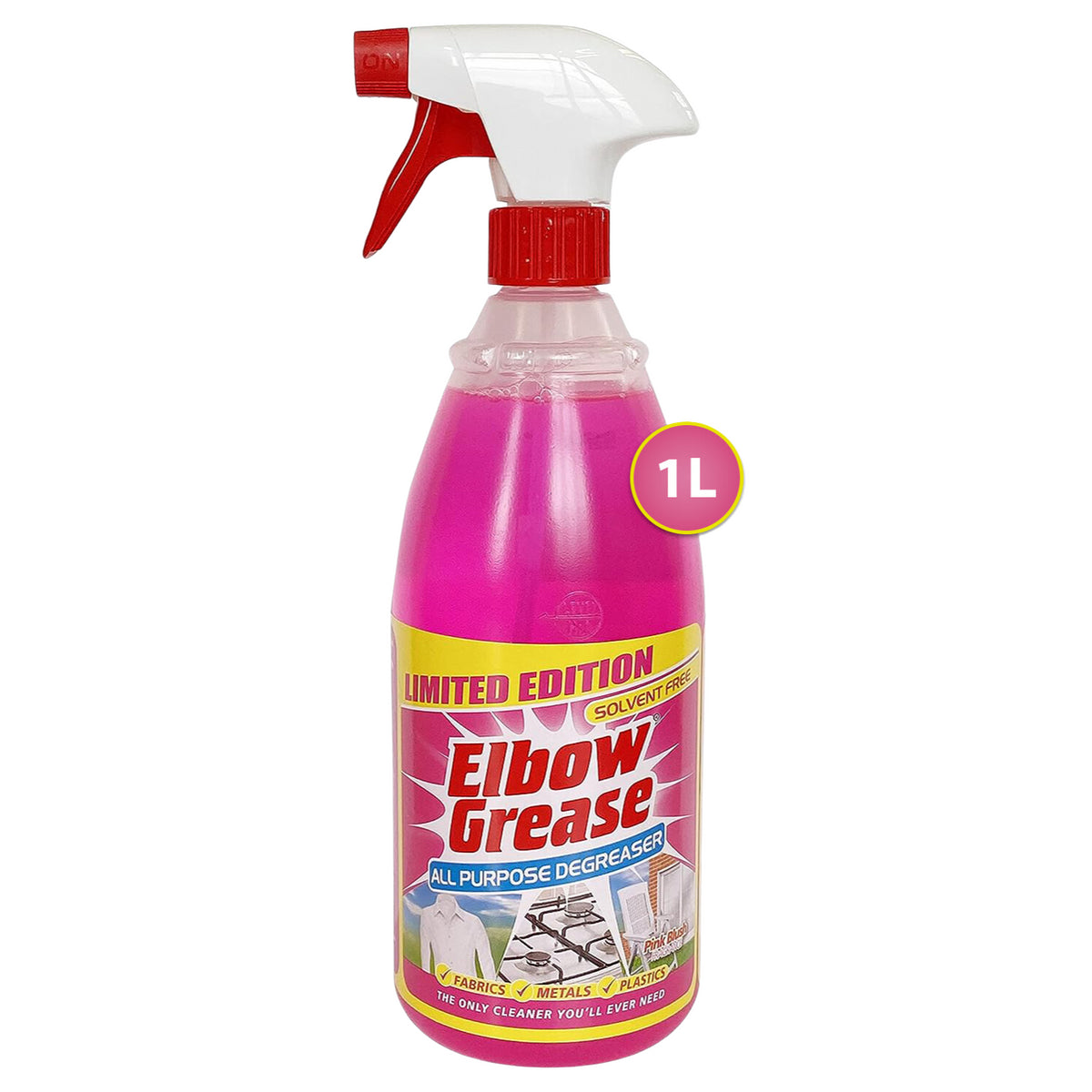 Elbow Grease All Purpose Degreaser Kitchen Stain Oil Remover Spray Pink Blush 1L