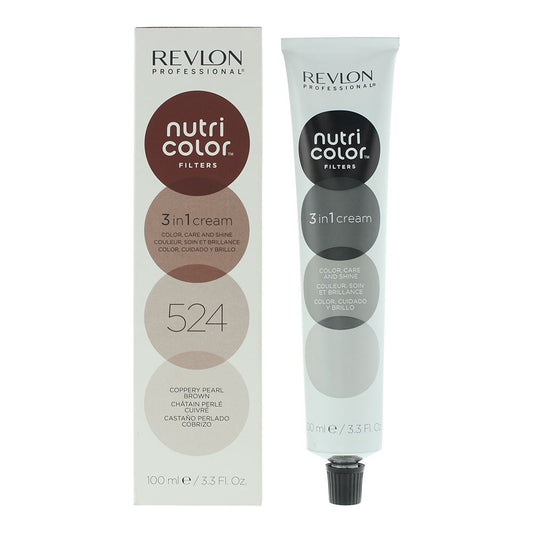Revlon Nutri Color Filters 524 Coppery Pearl Brown 3 In 1 Hair Cream 100ml Women