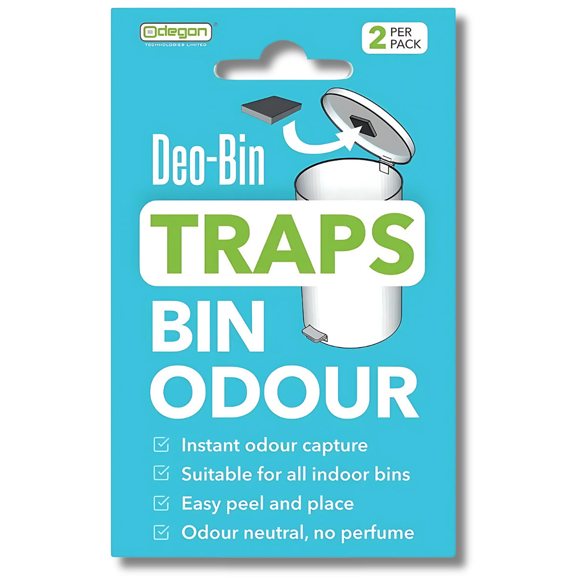 Deobin Traps Bin Odour Instant Capture Interior Absorbing Bins Easy Peel Place