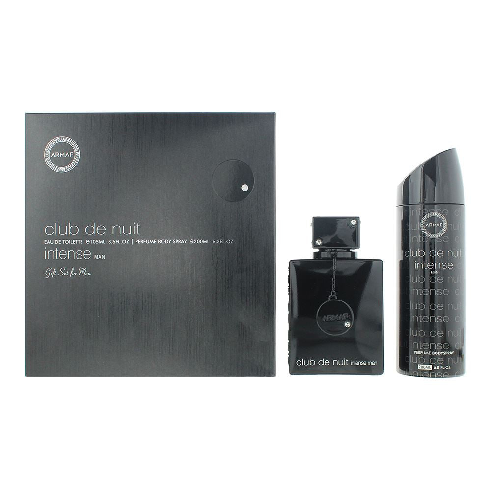 Armaf Club De Nuit Intense 2 Piece Gift Set: EDT 105ml, Body Spray 200ml