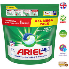 Ariel All In 1 Pods Original Washing Tablets Capsules Laundry Detergent 51 Wash